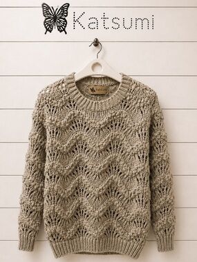 KATSUMI – Vintage Open-Knit Sweater – Size M